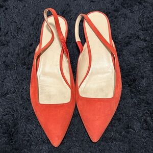 Everlane Red Slingback Women's Shoes Italy 7